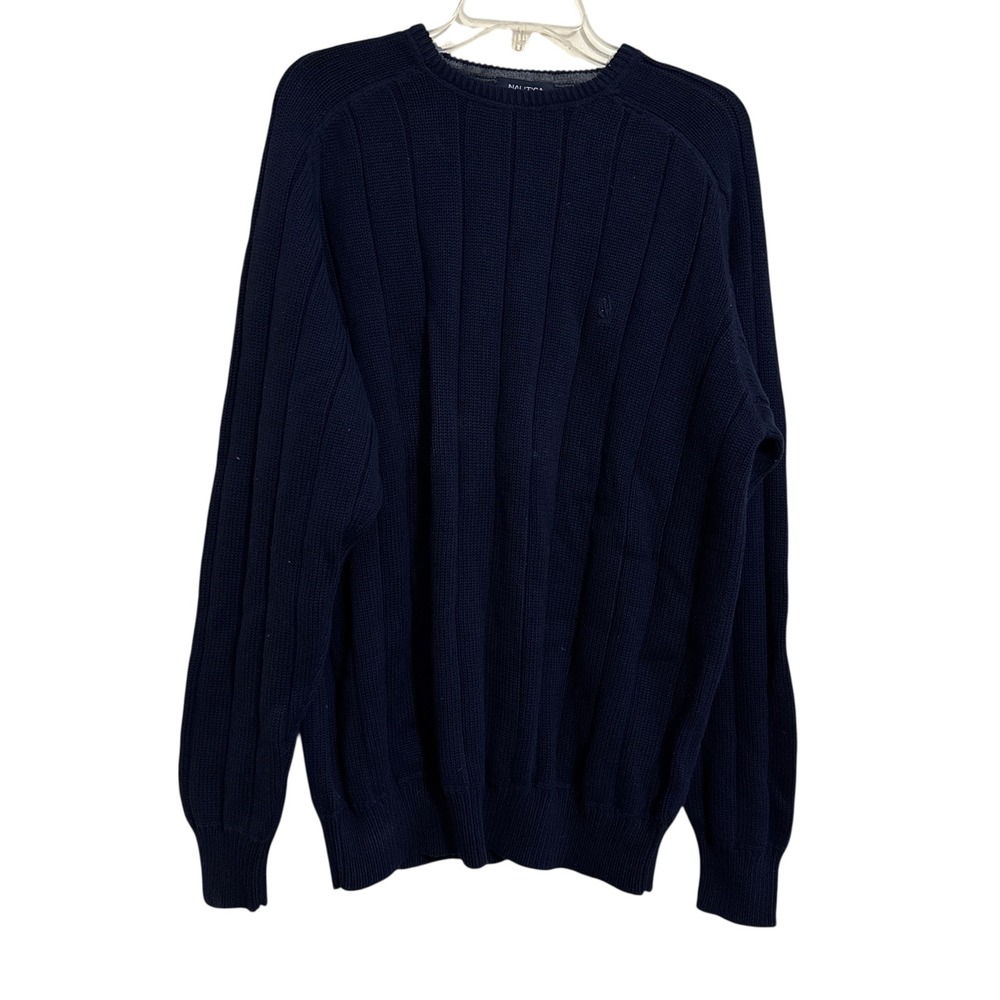 Nautica Mens Blue Sweater Size XL Navy Blue New With Tags